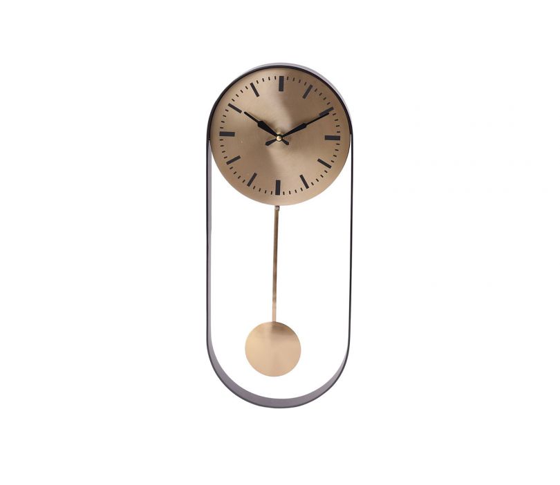 Noir Pendulum Wall Clock with Black Frame - Image 2