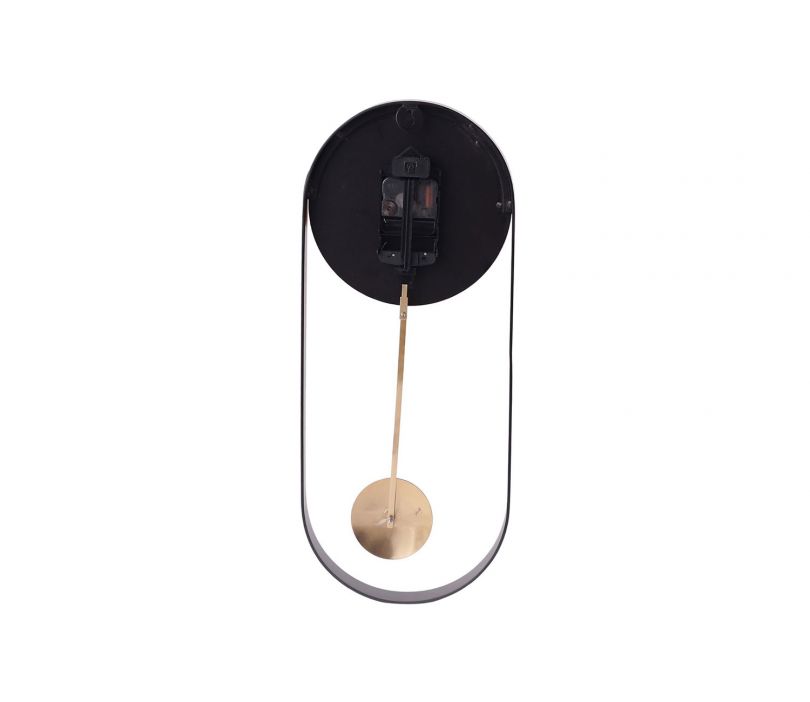 Noir Pendulum Wall Clock with Black Frame - Image 4